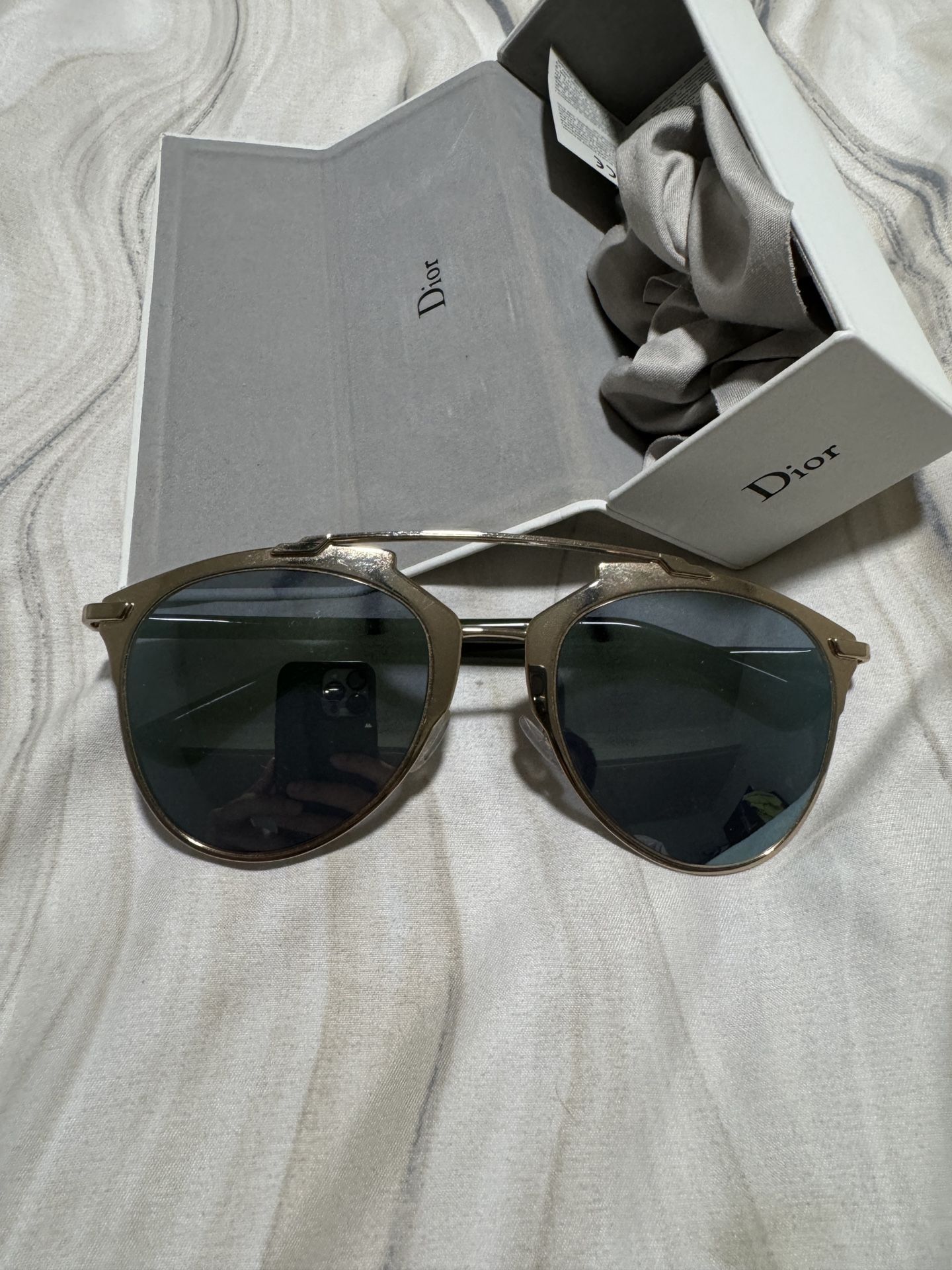 Christian Dior Sunglasses Frame Tuzku Italy Aviator Reflectors