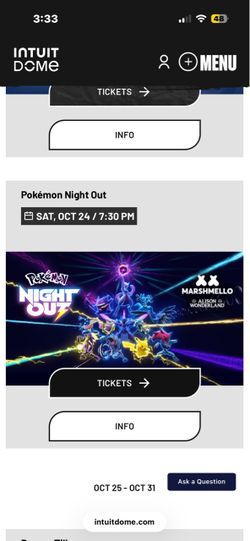Pokémon night out parking