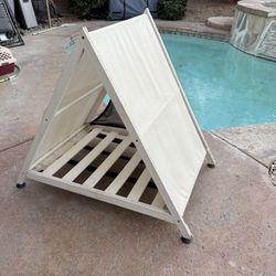 Wooden A-Frame Pet Bed Frame with Canopy
