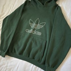 Vintage Adidas Forest Green Hoodie 
