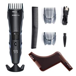 Men's beard trimmer cordless USB rechargeable home haircut kit with precise adjustment