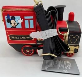 Loungefly Disney Railroad Mickey Train Crossbody Bag