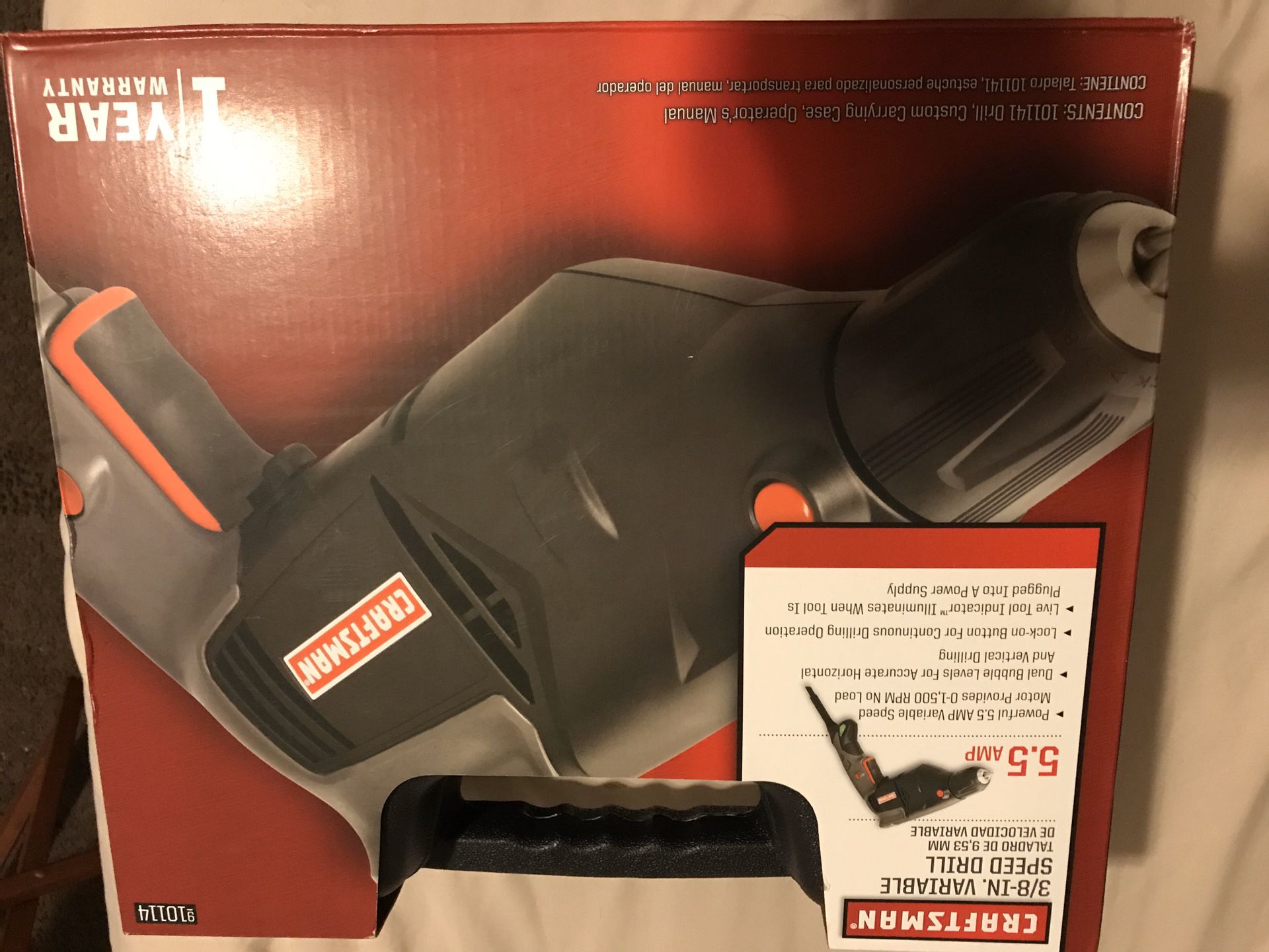 Craftsman 3/8-in variable speed drill 5.5 amp