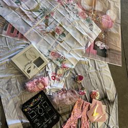 One Year Baby Girl Birthday Decoration