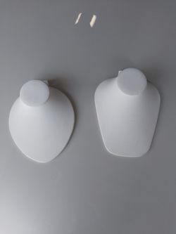  50 White Leatherette Necklace Displays