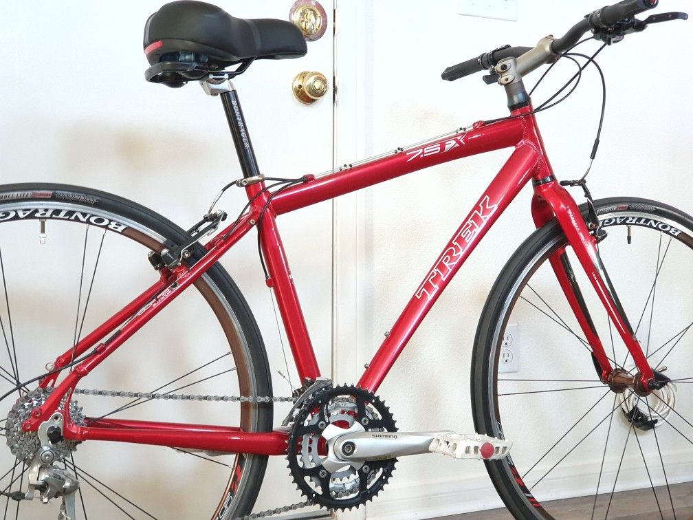 Trek 7.5 FX Red Aluminum Hybrid MTB 17.5 Carbon Fork for Sale in Las Vegas NV OfferUp