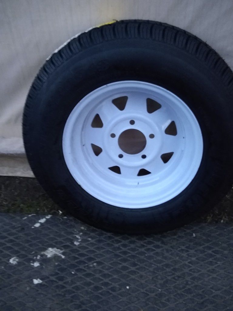 1  Brand New New  Trailer Tire And Rim