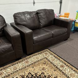 Pure leather sofa set