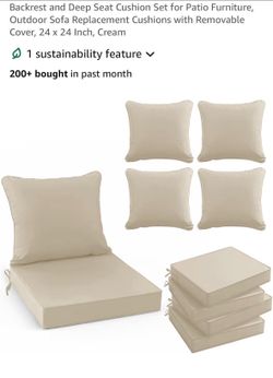 New set of 4 outdoor chairs cushions