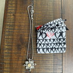 Brighton Silver star beaded necklace/pin