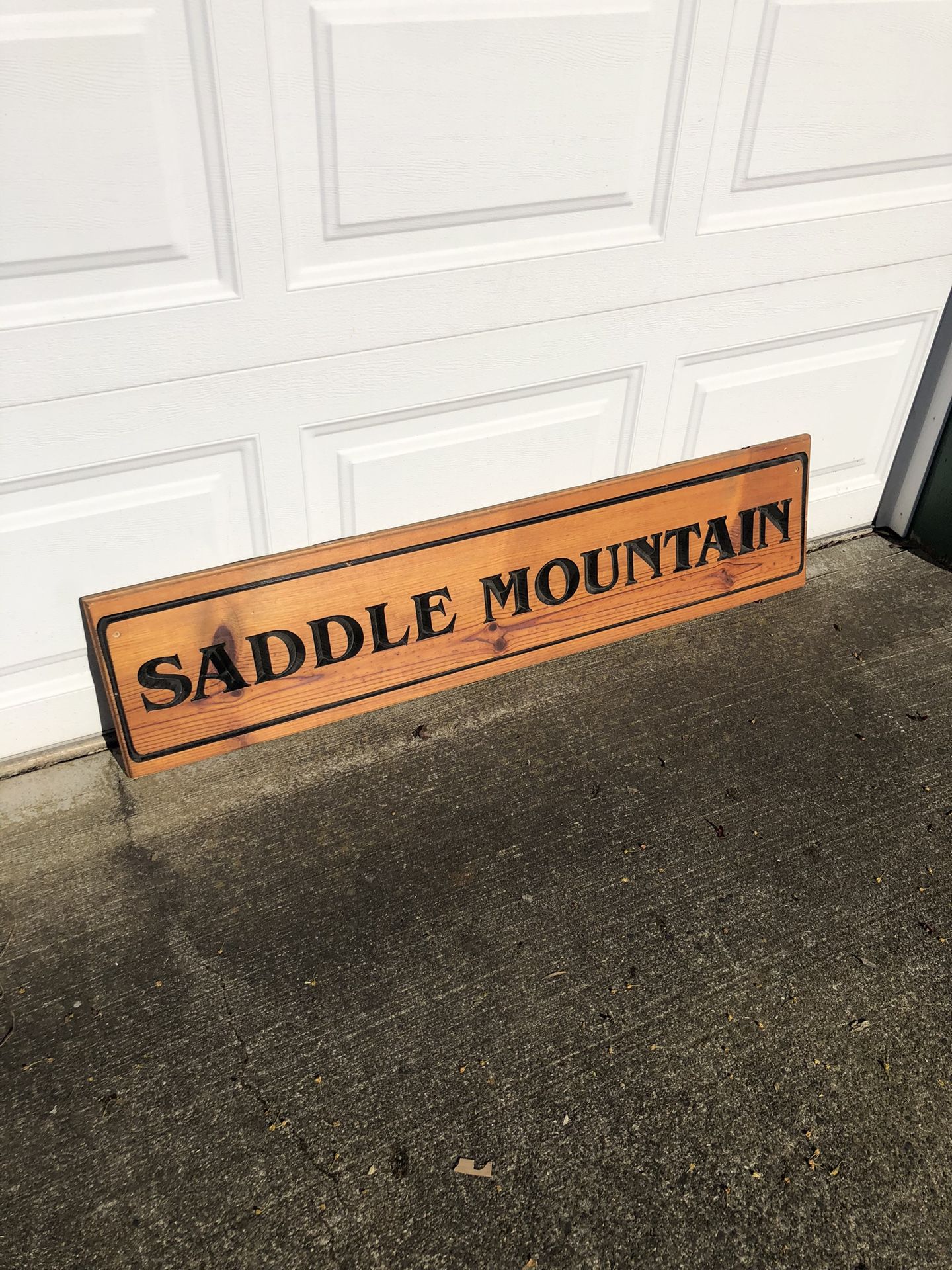 Saddle mountain handmade wooden sign in great condition.