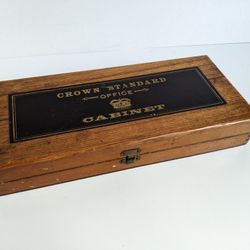 Rare Antique Wooden Rubber Elastic Bands Box