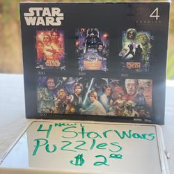 New 4 Starwars Puzzles $2