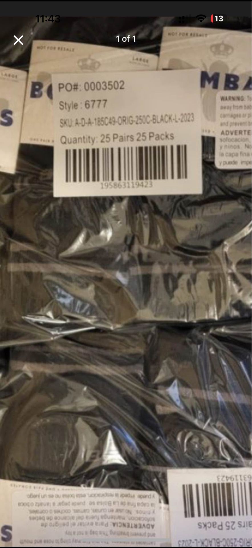 Bombas 25 Pair In Each Pack.