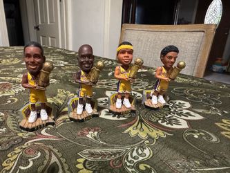 Kobe, Shaq, Fisher, Fox NBA Champions Magnetic Bobbleheads (2000 Era)