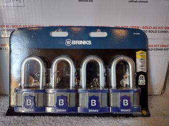 Brinks 4 pack of 2" Commercial Grade Padlock New (price is firm)