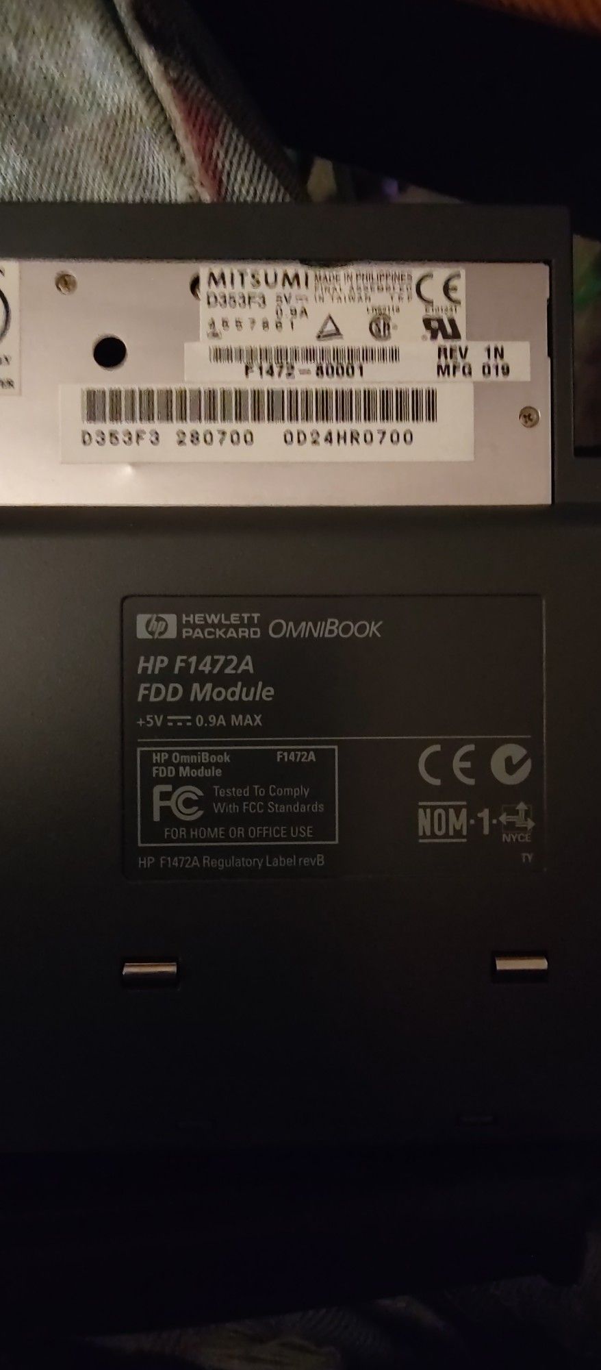 Item for Sale: Hewlett Packard (HP) OmniBook HPF1472A FDD Module FDisc Reader