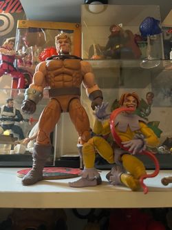 Marvel legends sabertooth, and toad