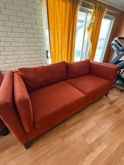 Orange couches