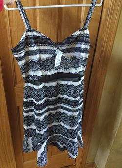 Beautiful navy and cream dress XL