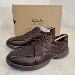 Clarks Men's Bradley Walk Brown Tumbled Leather Extreme Comfort Casual Shoes SZ 8 8.5 9 9.5, 11,12,13