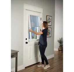 ODL 22 in. x 36 in. Add-On Enclosed Aluminum Blinds in White for Steel and Fiberglass Doors with Raised Frame Around Glass