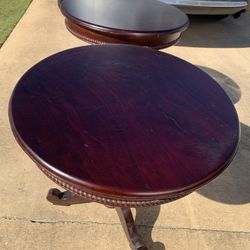 Mahogany  Wooden Solid Heavy Duty Traditional End Table Set 