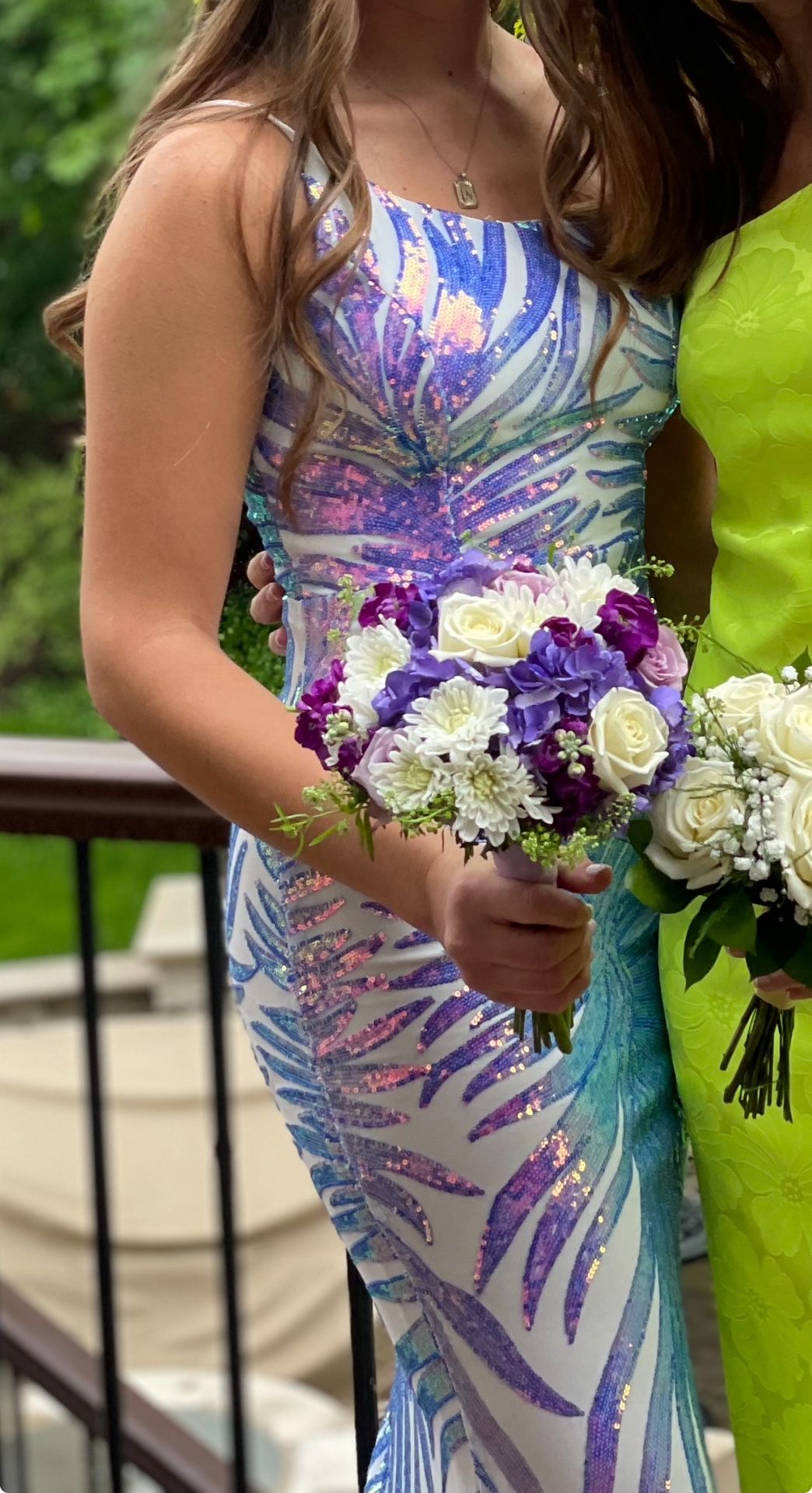 Formal dress - purple/blue sequin