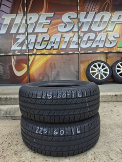 PAIR OF 225-60-16 MICHELIN DEFENDER² FREE MOUNT AND BALANCE