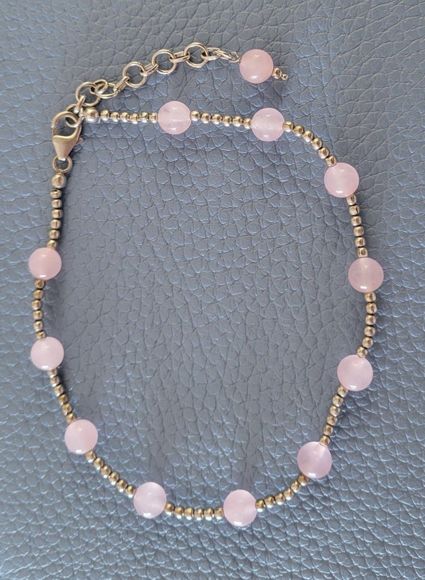 Rose Quartz Anklet
