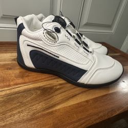 Unisex Sneakers with Dial Lock | White & Red | Sizes 37–39 / US 6.5–9 + 260–265mm | New