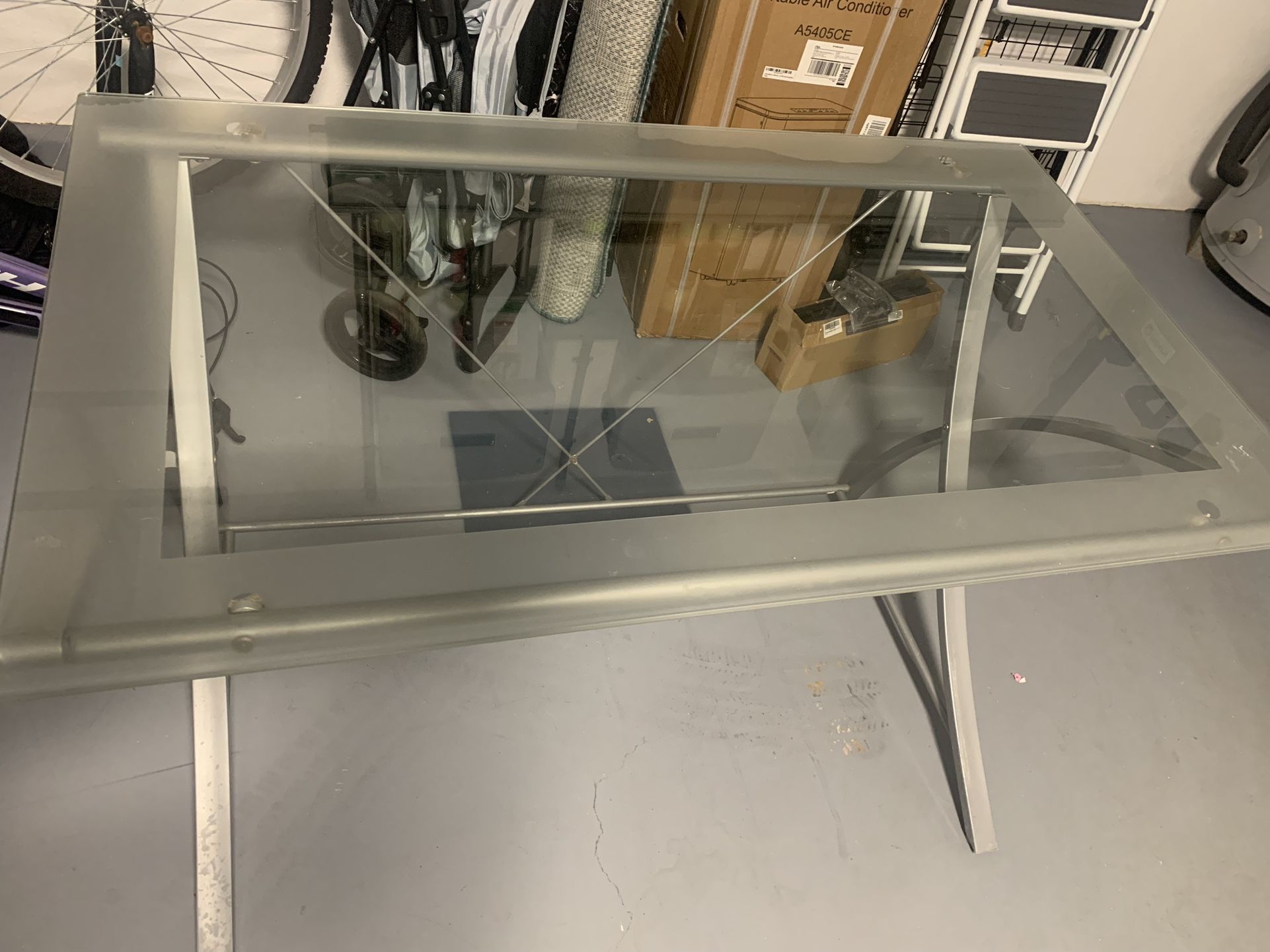 Glass desk