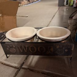 Double Diner Elevated Dog Bowls