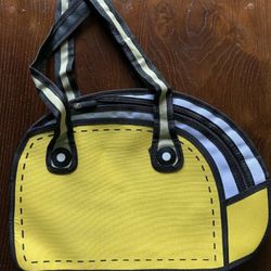 3D Jump Style Drawing BAG TOTE Black & yellow. Steelers’ colors. NWT