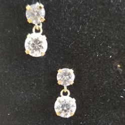 Earrings 14kt. And Czs