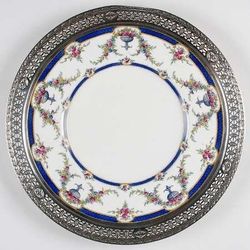 Royal Worcester Sterling Silver Rimmed Charger