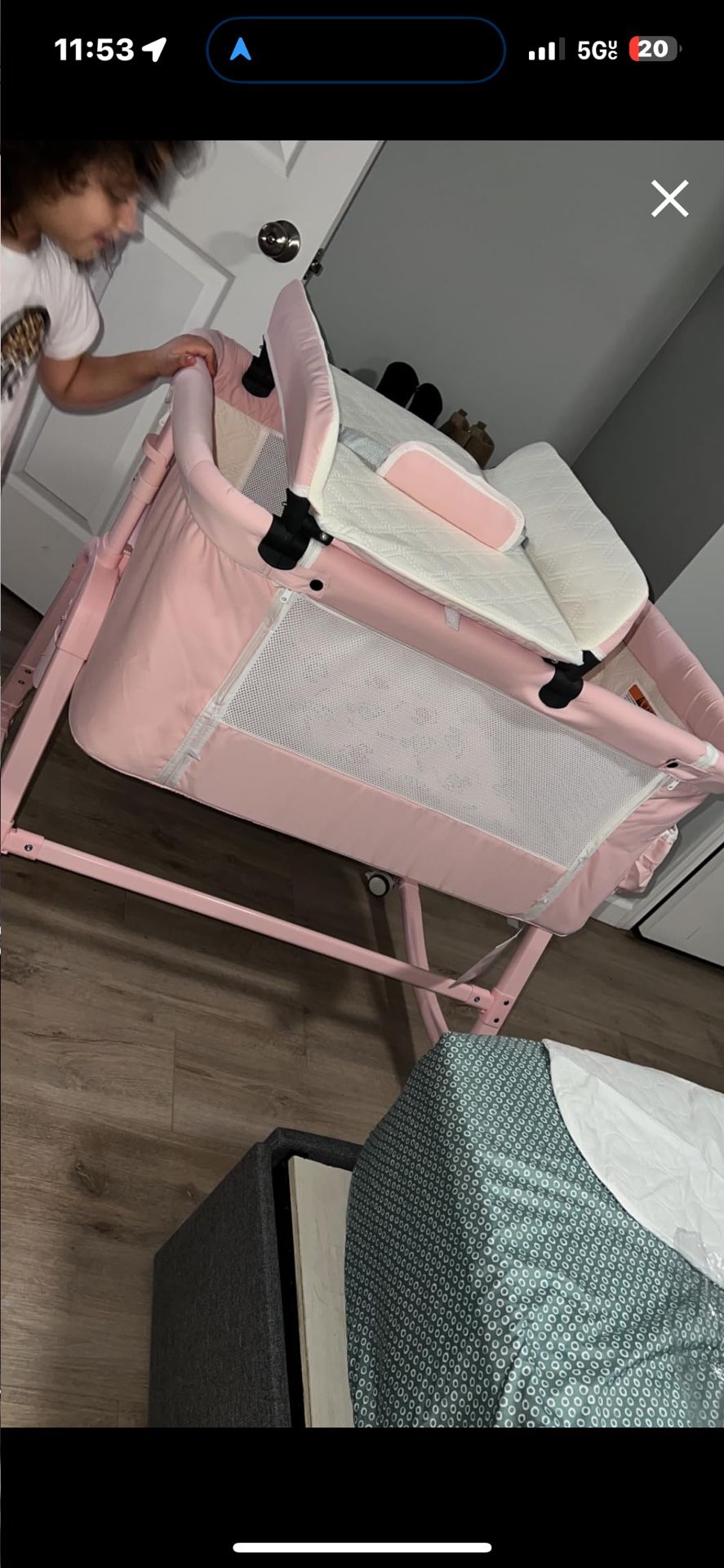 4 in 1 Bedside Bassinet, Portable Bassinets, STILL IN BOX