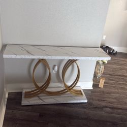 Luxury Marble Table With Gold Base