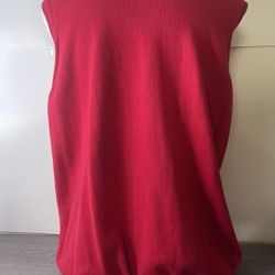 V Neck Knitted Pullover Sweater Vest Size XL