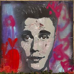 Justin Bieber 36x36 painting