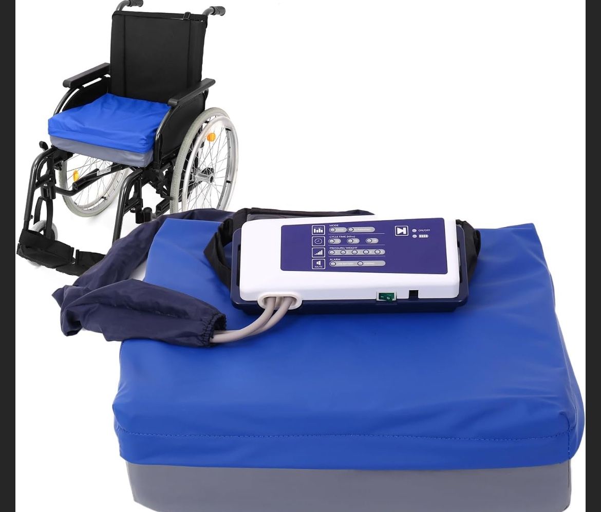 Alternating Pressure Wheelchair Cushion Pneumatic Waterproof Air Cell Cushion for Pressure Sore Relief Promotes Blood Flow Minimizes Tissue Deformatio
