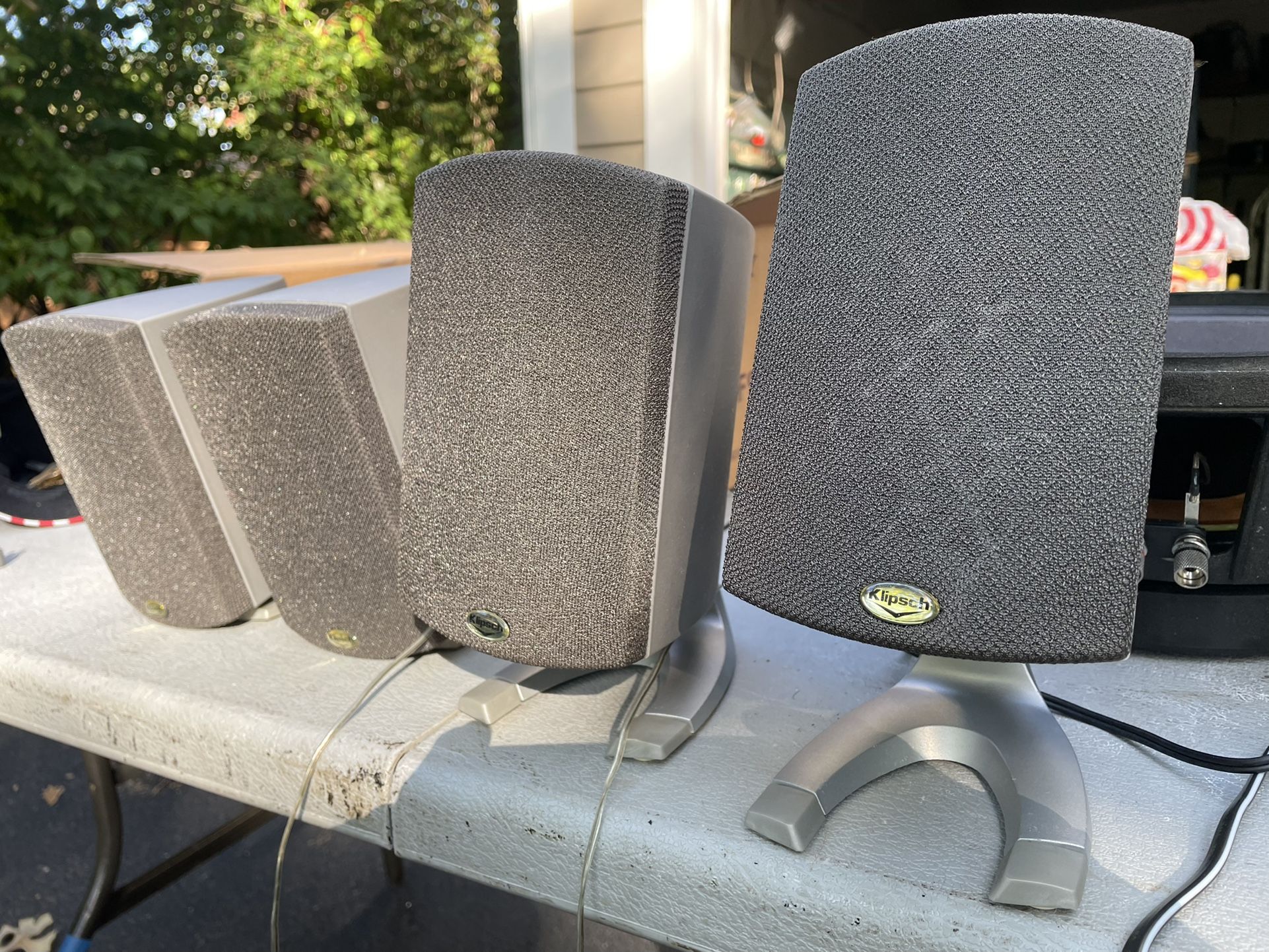 Klipsch Quintet Surround Speakers Silver for Sale in Downers Grove, IL
