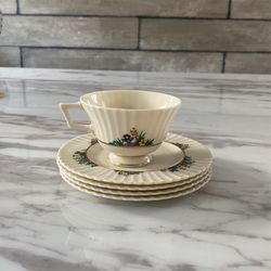 Rutledge By Lenox (4) Bread Plates And (1) Tea/Coffee Cup