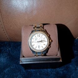 Michael Kors Watch Silver With Gold