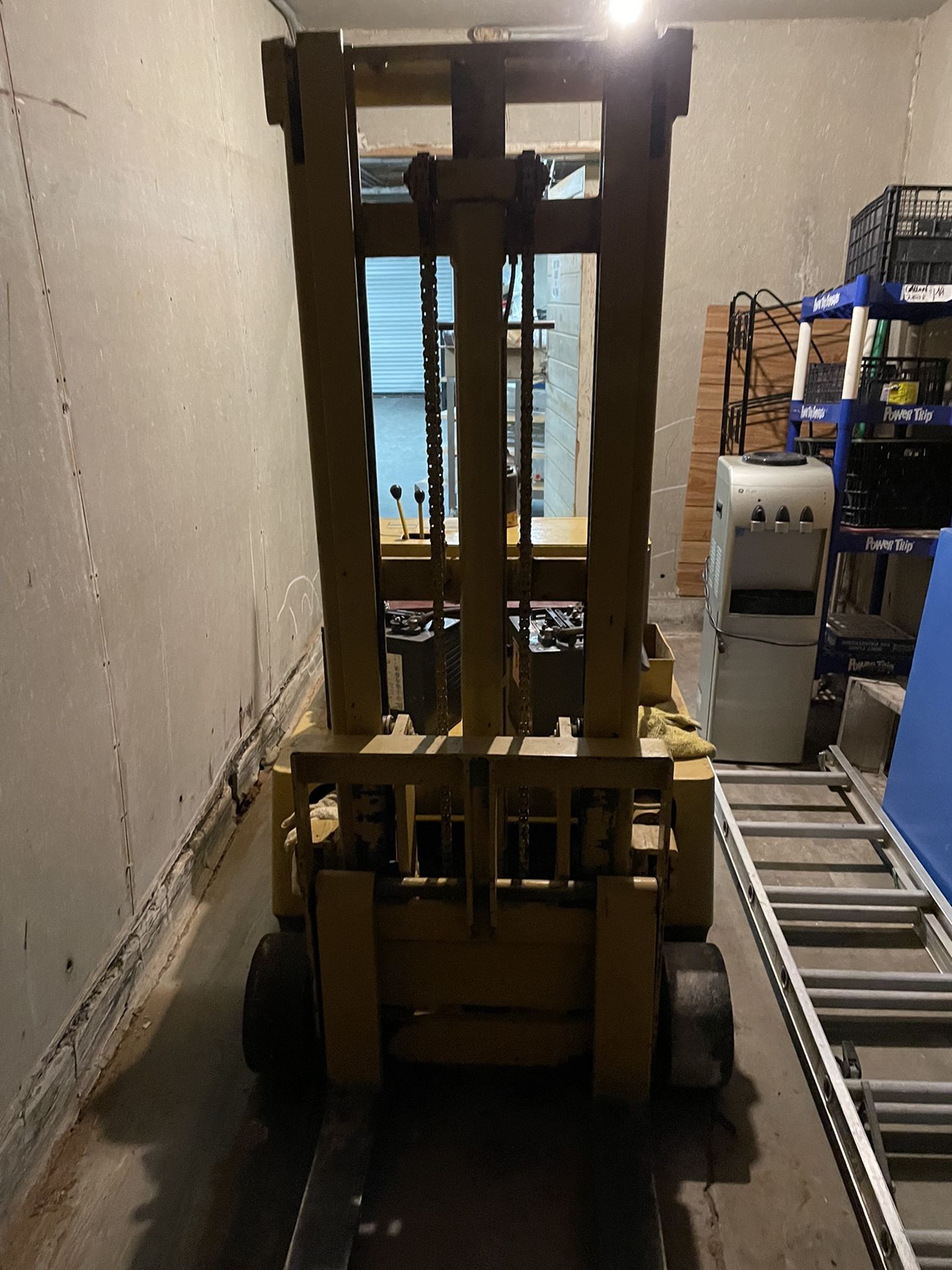 stand behind forklift 