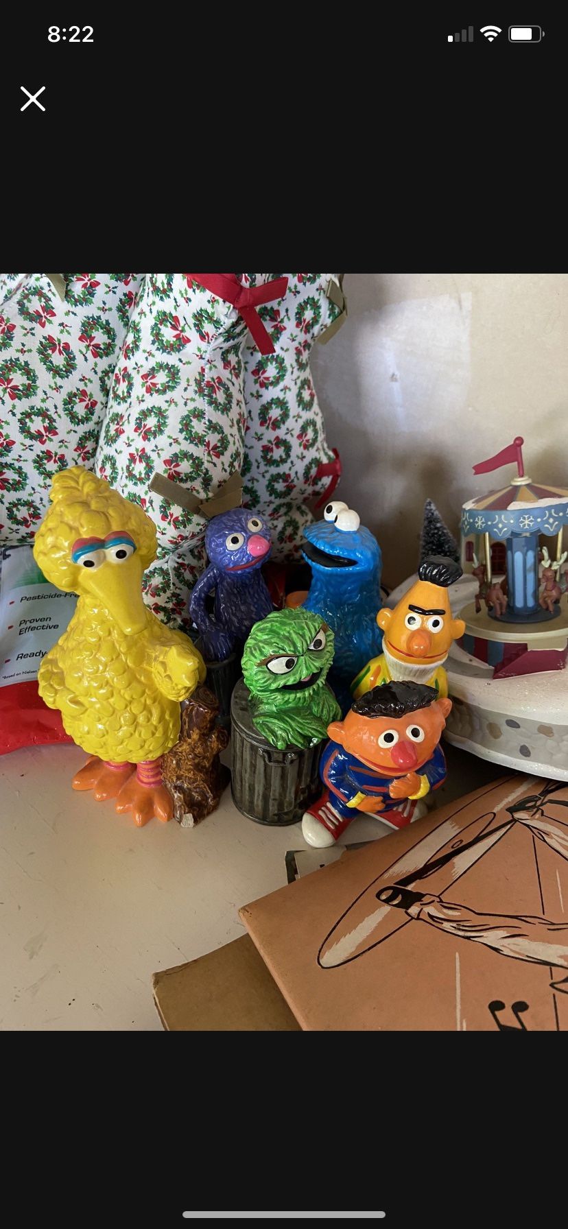 Sesame Street Set Antique 