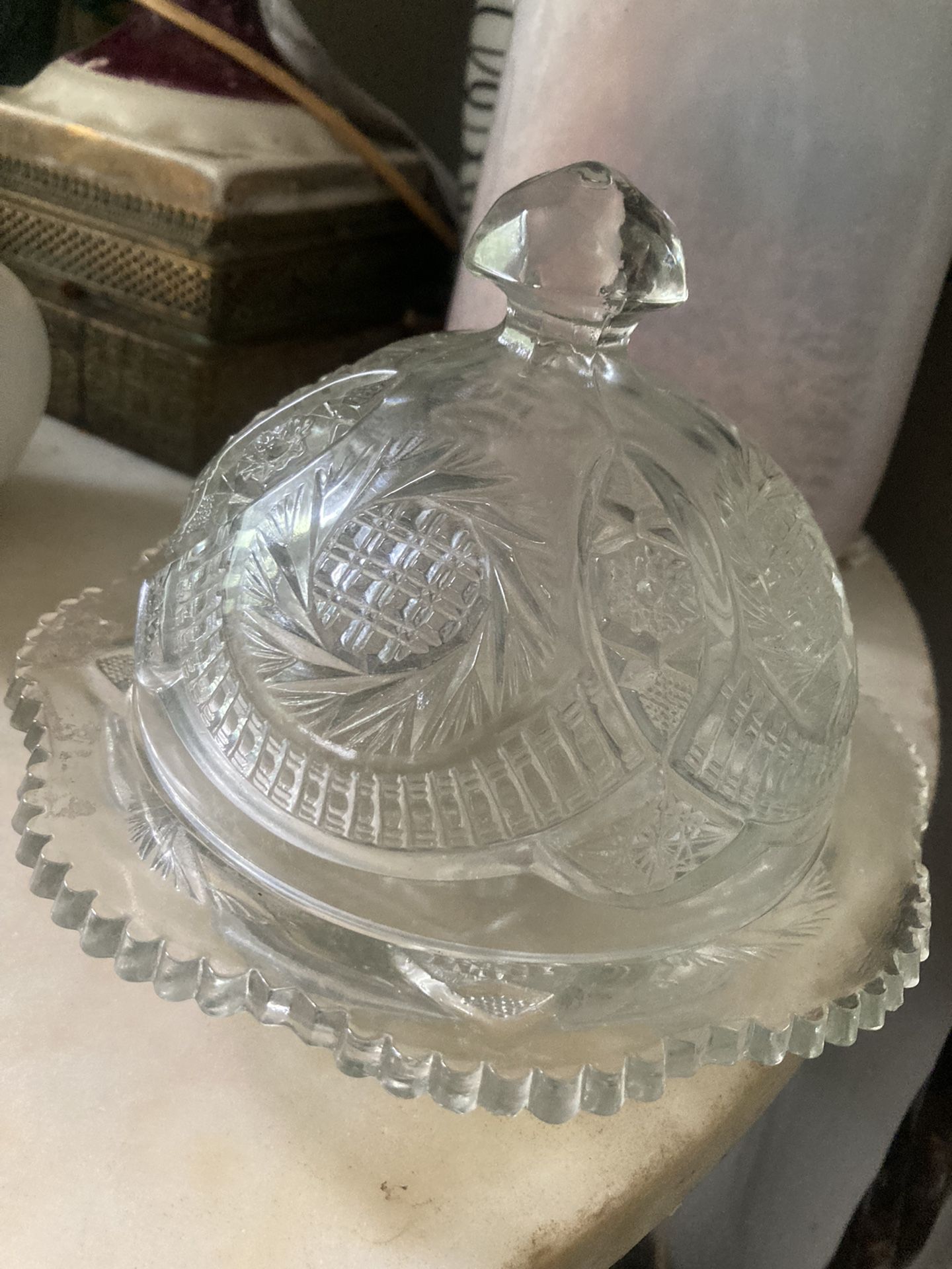 Vintage Round Dish Butter Dish