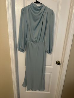 An elegant satin dress.