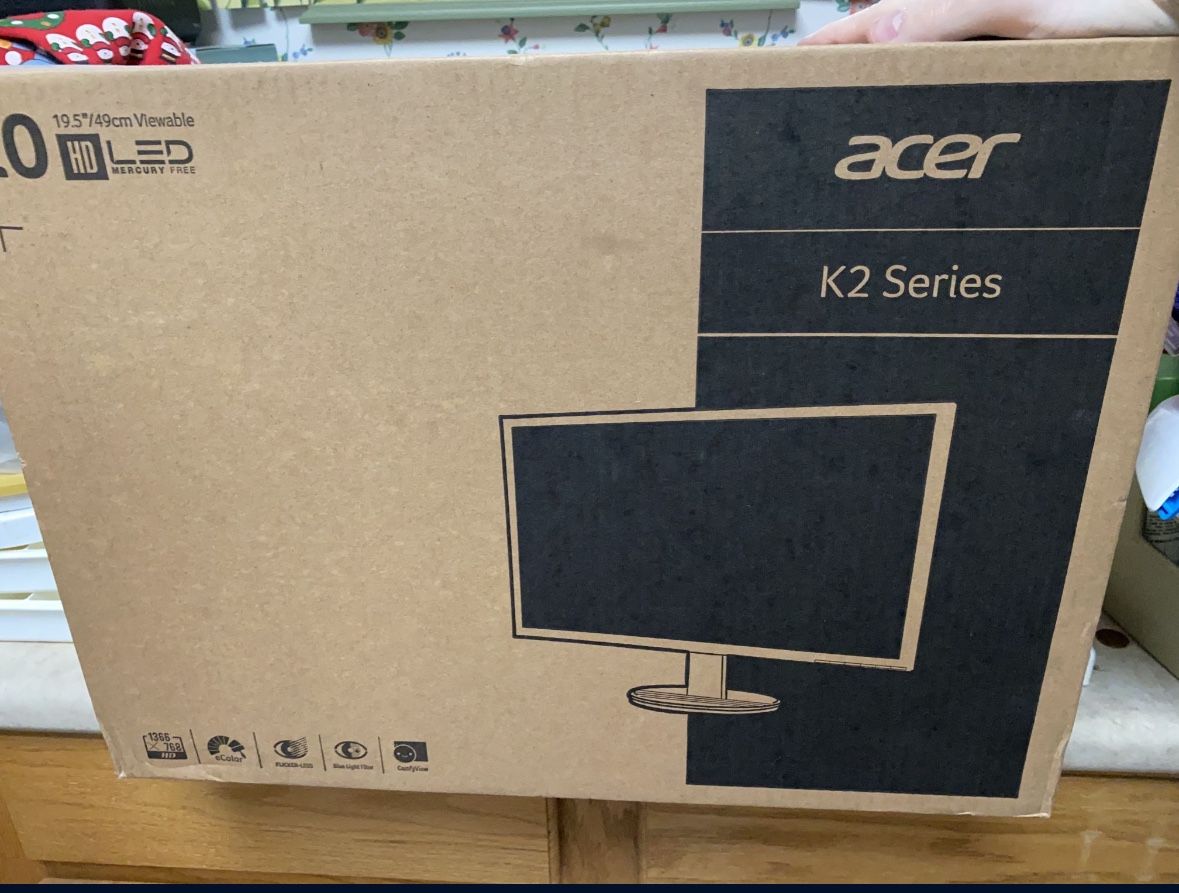 Acer Computer Monitor K202HQL 19.5”