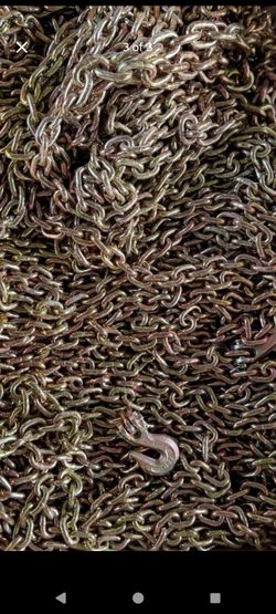 Lots of 20ft long Tow chains with hooks $55ea
